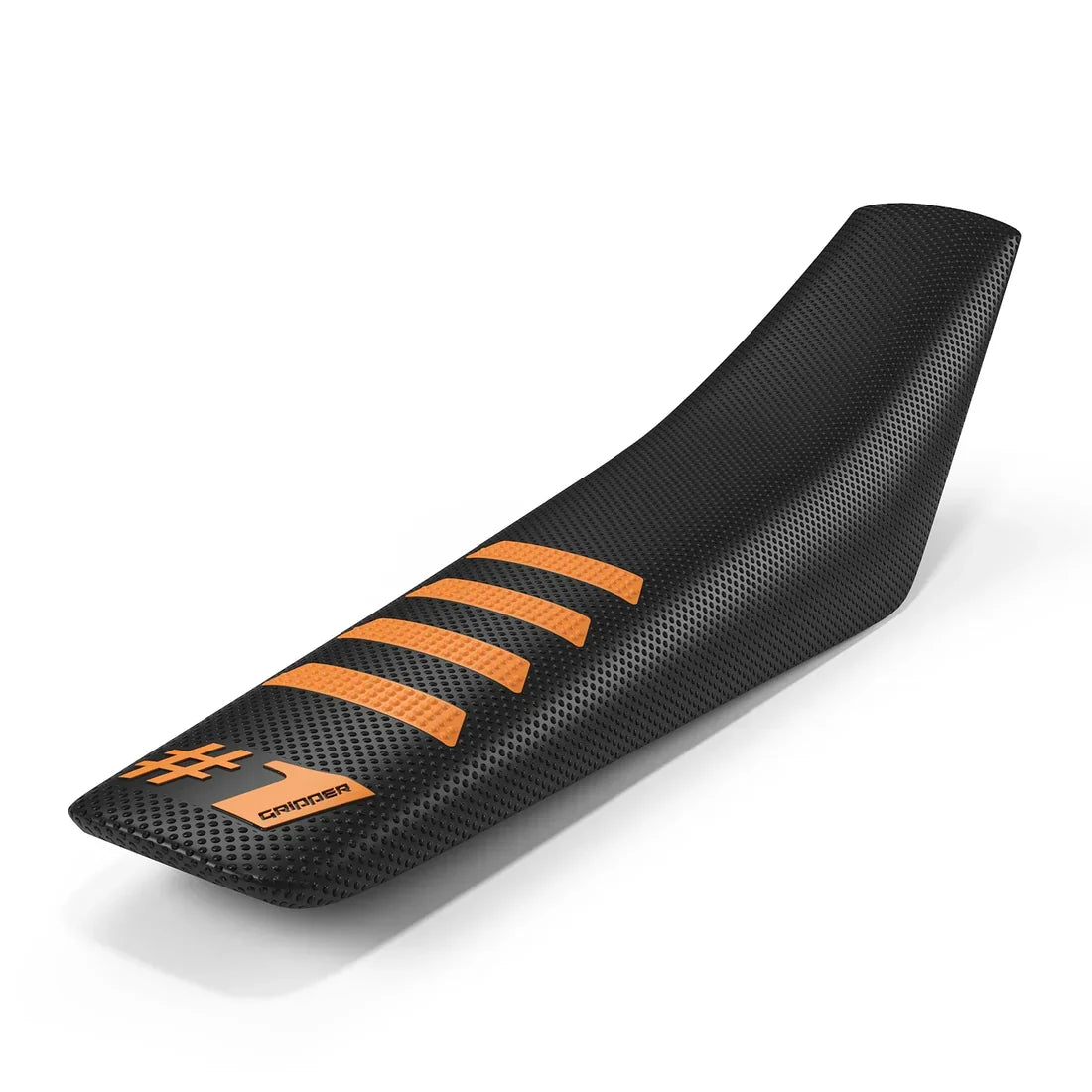 #1 GRIPPER RIBBED Seat Cover - Black/Orange
