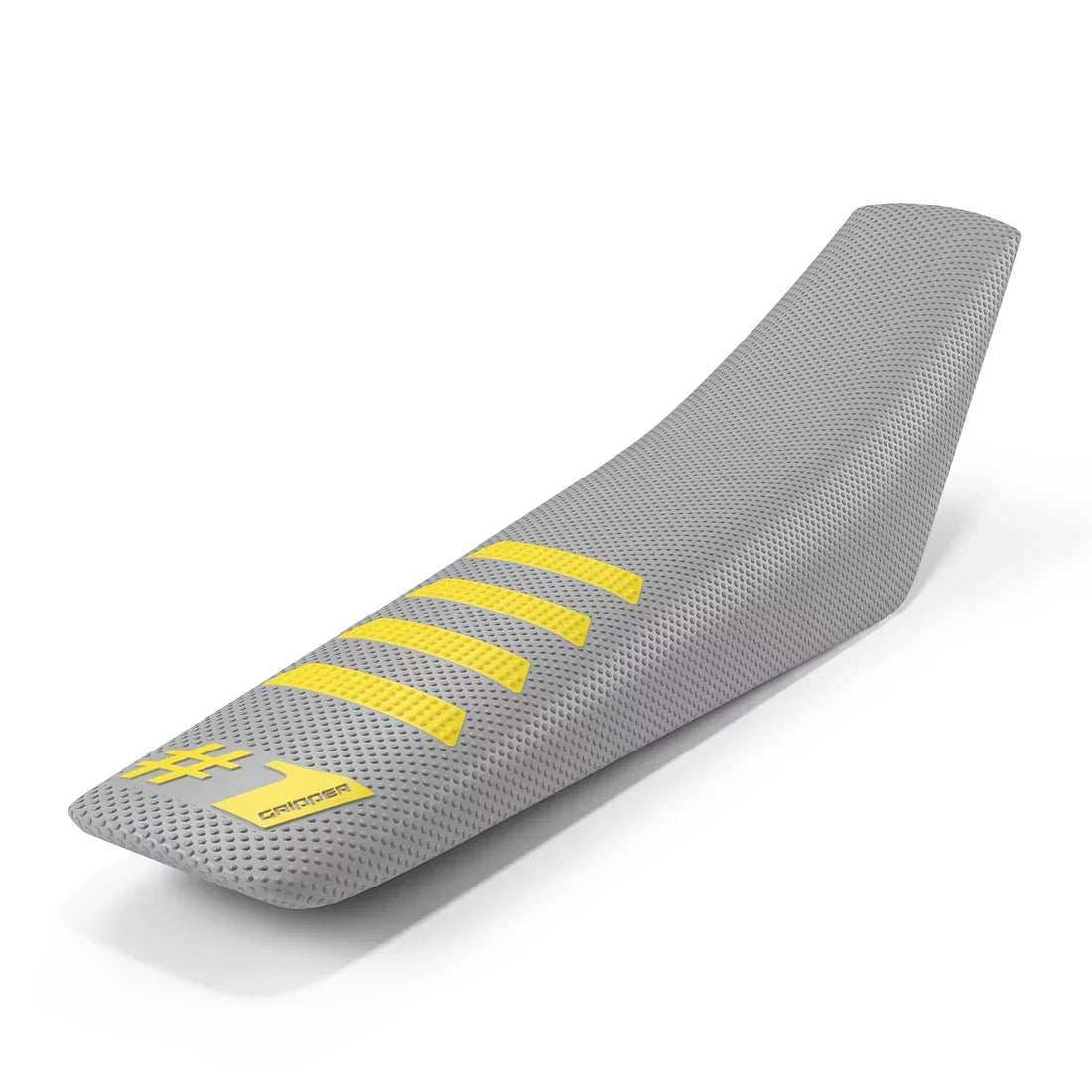 #1 GRIPPER RIBBED Seat Cover - Light Grey/Yellow