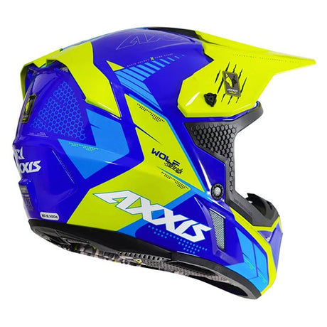 AXXIS WOLF STAR TRACK OFF ROAD HELMET GLOSS BLUE SMALL
