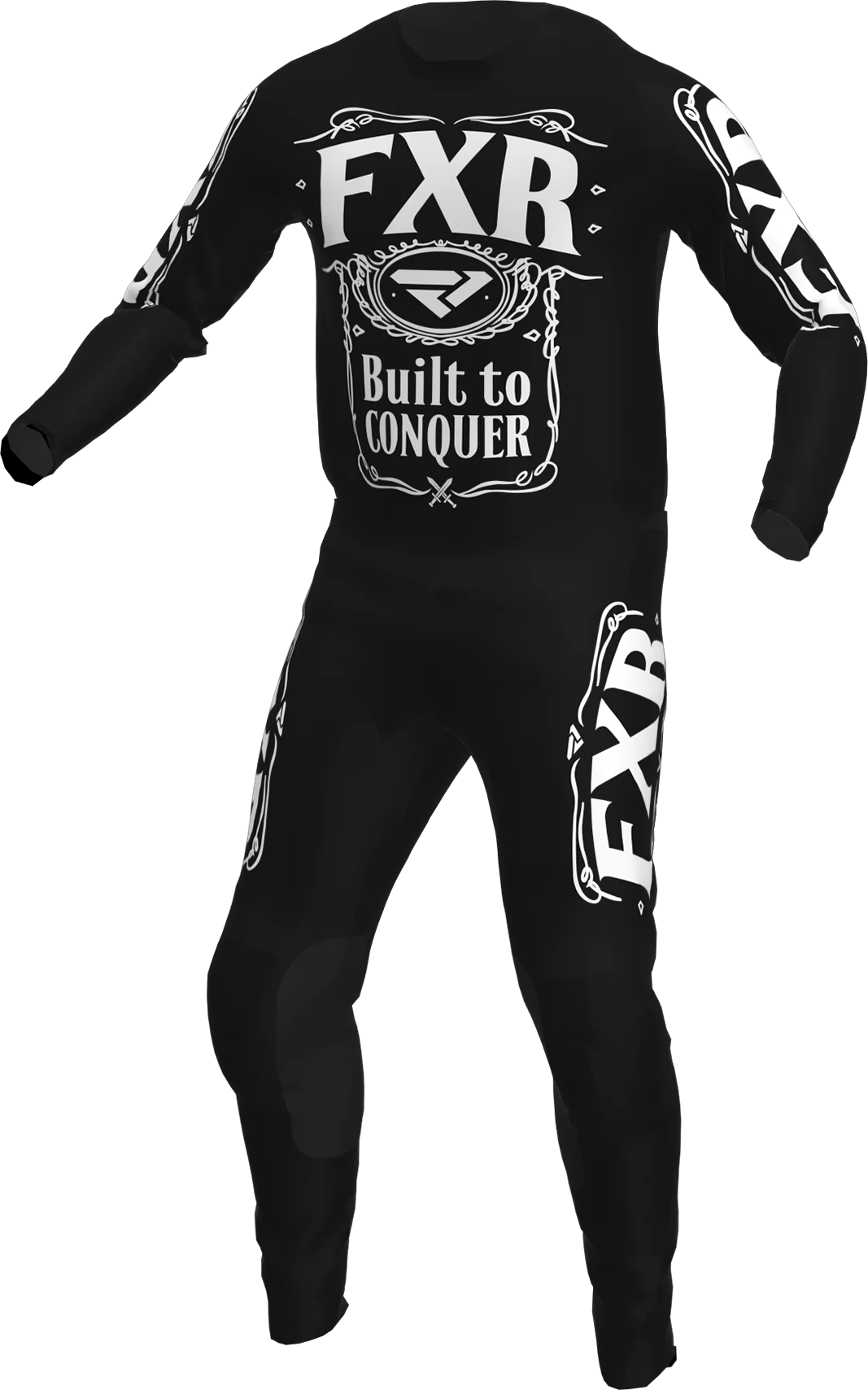 FXR CLUTCH MX COMBO (BLACK ORANGE HIVIS)