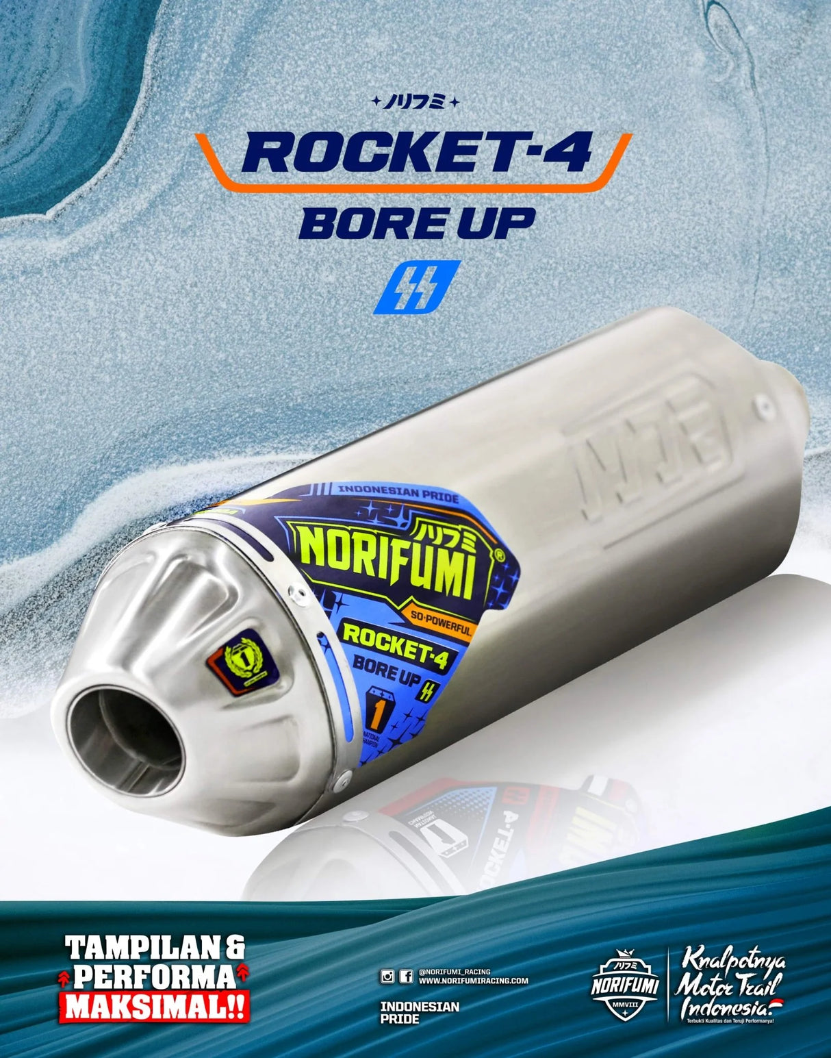 NORIFUMI ROCKET-4 EXHAUST (XPULSE 200 FULL SYSTEM)