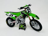 NEWRAY KAWASAKI SCALE FACTORY T KX450F JASON ANDERSON 1:12