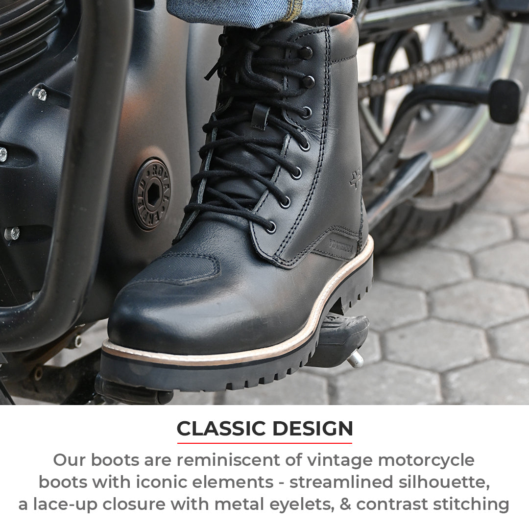 VIATERRA BRONSON - RETRO MOTORCYCLE RIDING BOOTS