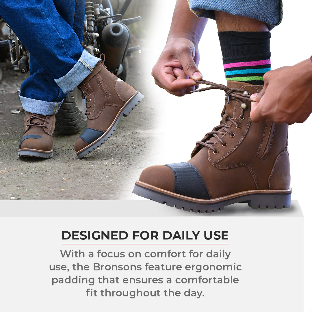 VIATERRA BRONSON - RETRO MOTORCYCLE RIDING BOOTS FOR WOMEN