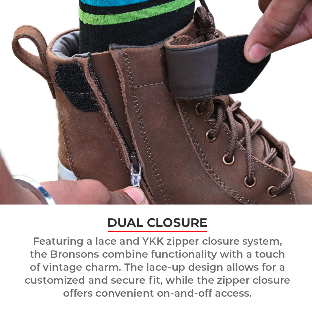 VIATERRA BRONSON - RETRO MOTORCYCLE RIDING BOOTS FOR WOMEN
