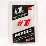 #1 GRIPPER RIBBED Seat Cover - Red/White