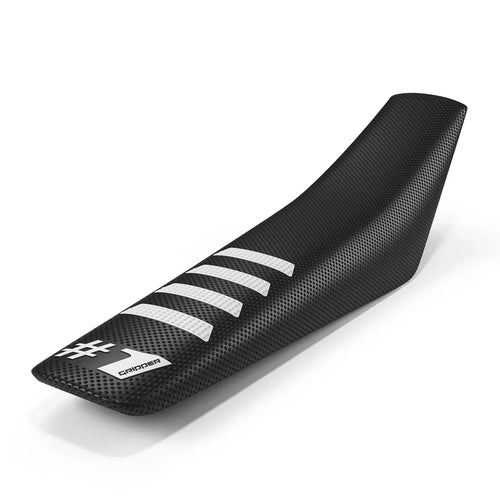 #1 GRIPPER RIBBED Seat Cover - Black/White
