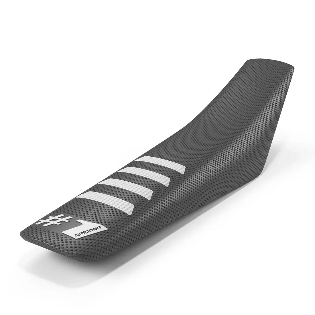 #1 GRIPPER RIBBED Seat Cover - Dark Grey/White