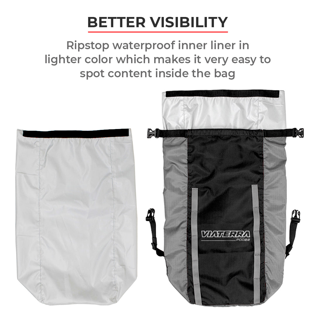 VIATERRA POD - 100% WATERPROOF MOTORCYCLE TAIL BAG