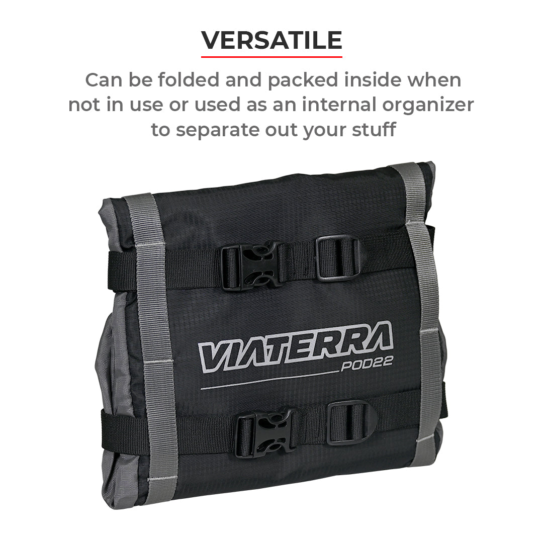 VIATERRA POD - 100% WATERPROOF MOTORCYCLE TAIL BAG