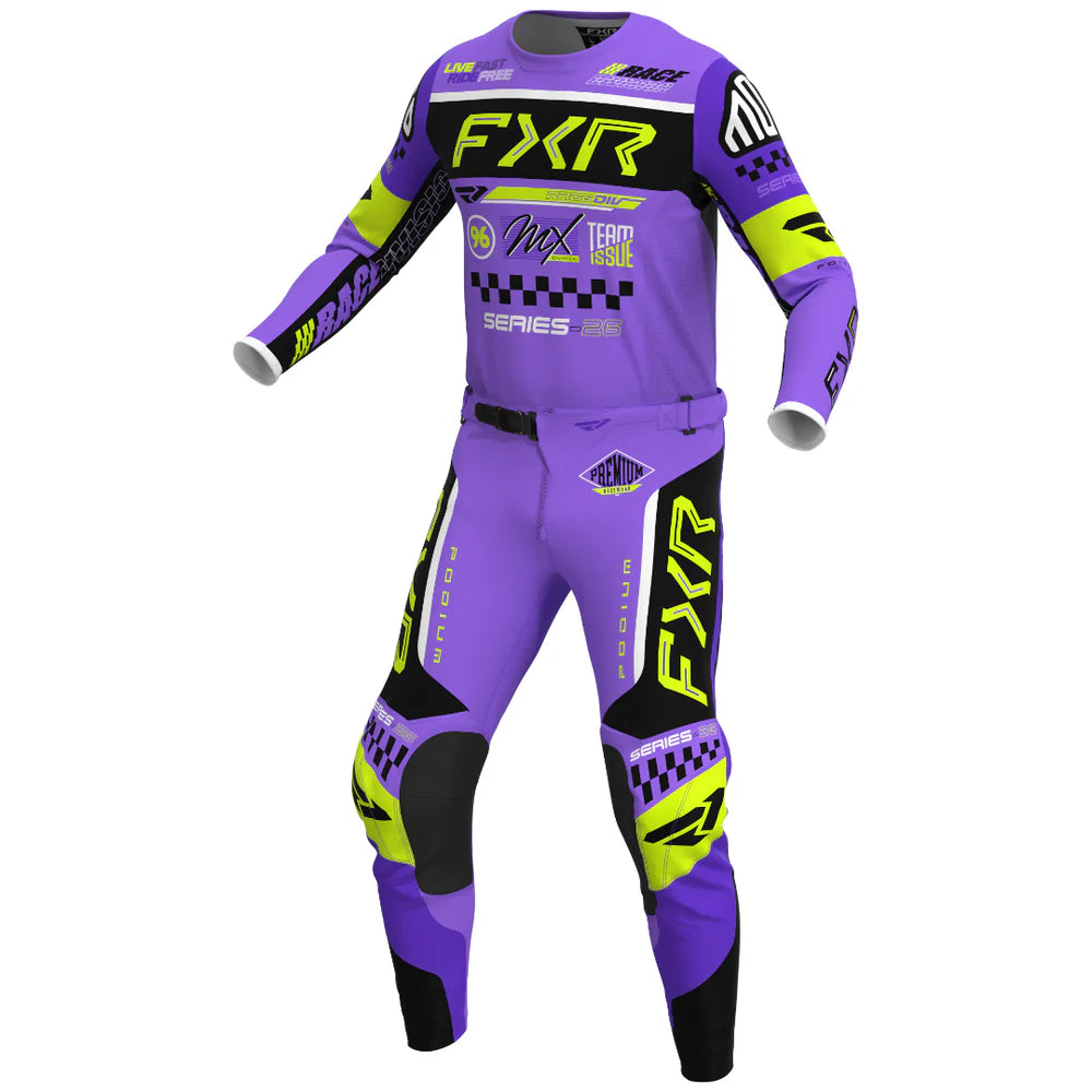 FXR Podium Gladiator MX Combo Kit 2026 Purple/Black/HiVis