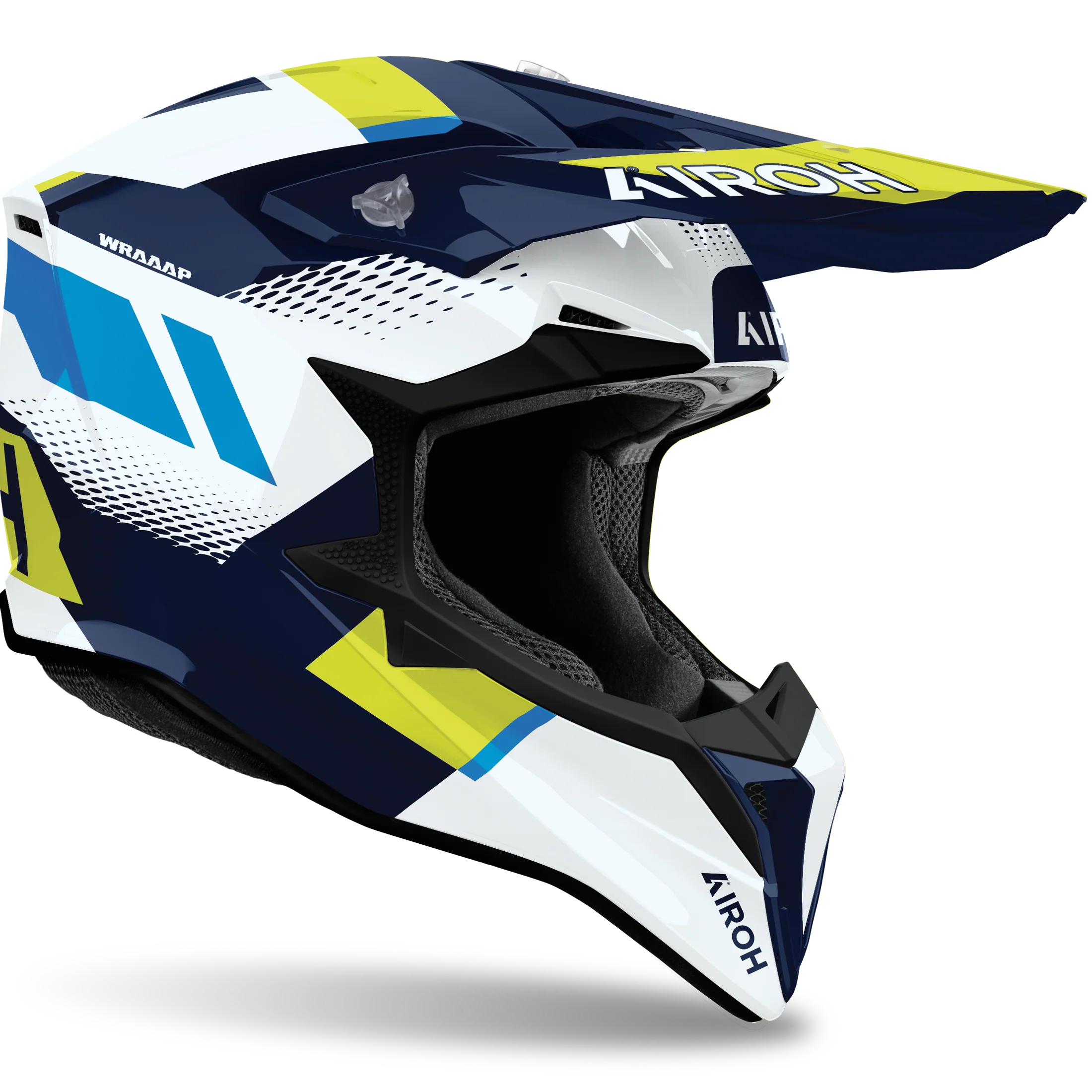 Airoh Wraaap Vision Yellow Blue Helmet