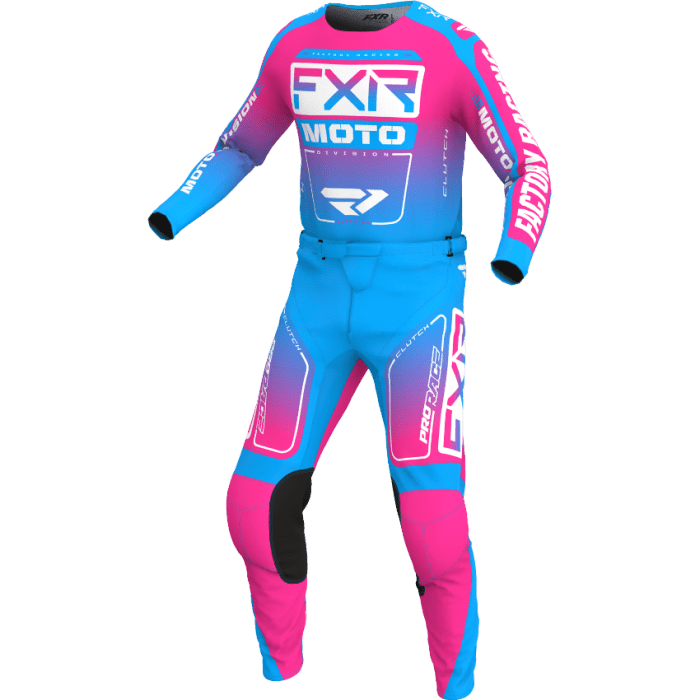 FXR CLUTCH MX COMBO (CYAN E-PINK)