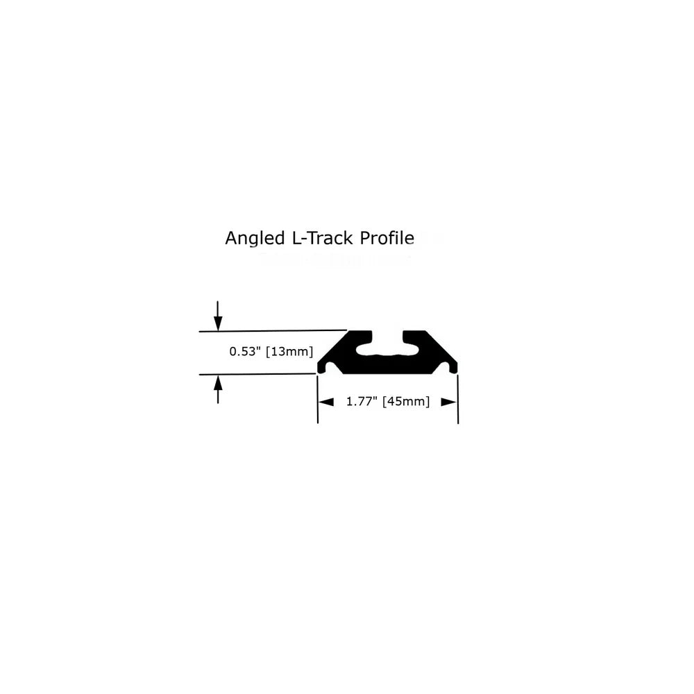 MOTOCINCH MOTO TRACK ANGLED ALUMINIUM L-TRACK (AIRLINE TRACK)