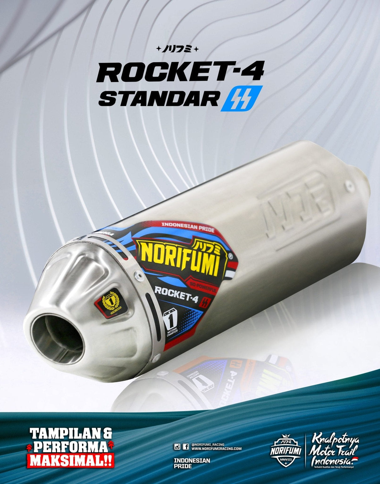 NORIFUMI ROCKET-4 EXHAUST (XPULSE 200 FULL SYSTEM)